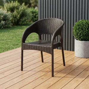 Кресло Rattan Ola Dom 62x58x80.5 см полипропилен цвет коричневый 87487358 STLM-2170235