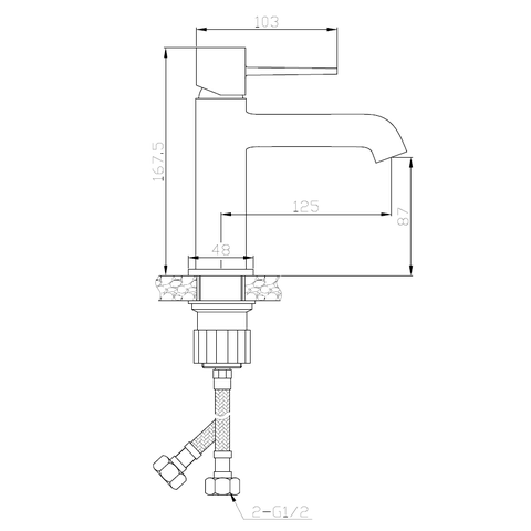 Orange Karl M05-021cr однозахватный смеситель для раковины Хром sun-id-1517292 - Вид №1