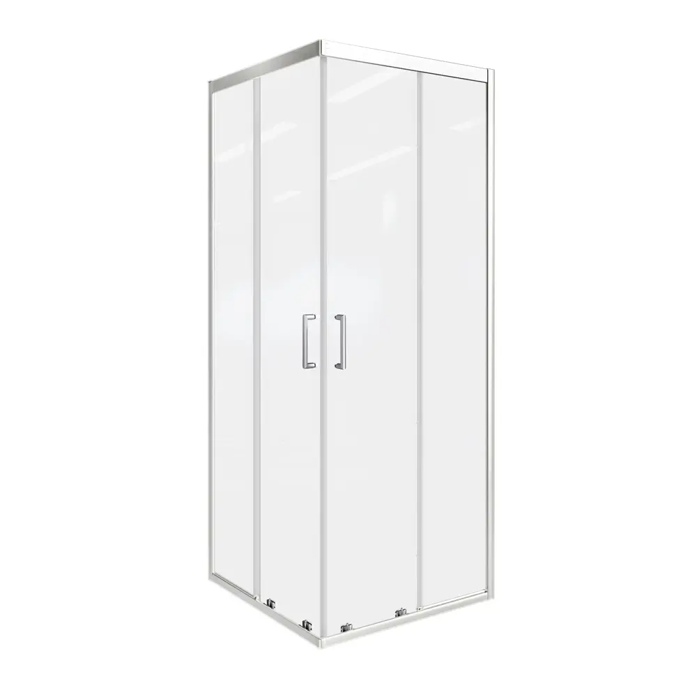 Душевая ширма Makiato квадратная 90x90x190см цвет профиля хром раздвижная стекло 5мм прозрачное 89413588 STLM-2113685 Santreyd Makiato New
