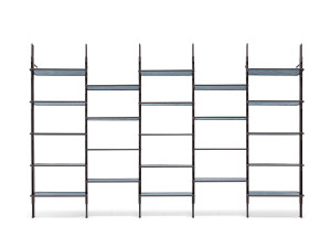 Книжный шкаф из стекла и металла