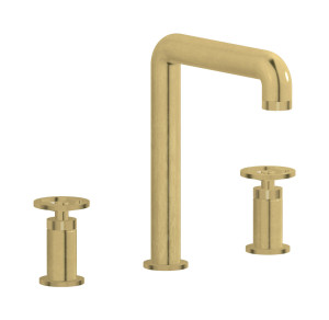 Смеситель для раковины на 3 отверстия с высоким изливом в комплекте с донным клапаном. WE ARE IB b1390on Natural Brass Bold