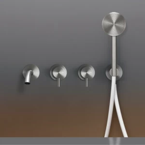 Настенных 2 смесителей, установленных для ванной с носиком L. Максимум. 185 мм и круглый ручной душ диаметром 80 м т  MIL44H CEADESIGN