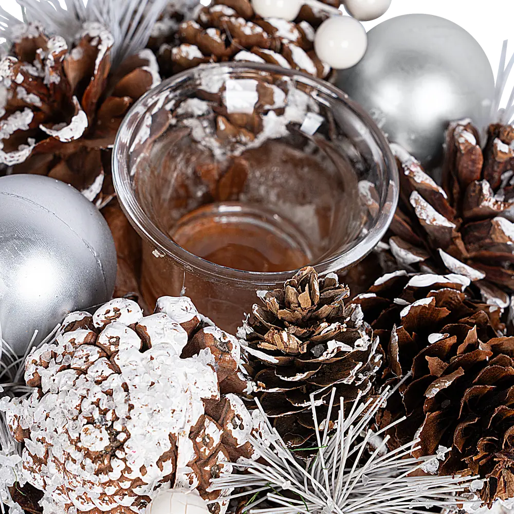 89368877 Декоративное украшение Подсвечник из шишек 17x9 см STLM-1461623 Santreyd  - Вид №2