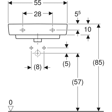 501.714.00.1 Раковина Geberit Renova Compact Geberit  - Вид №25