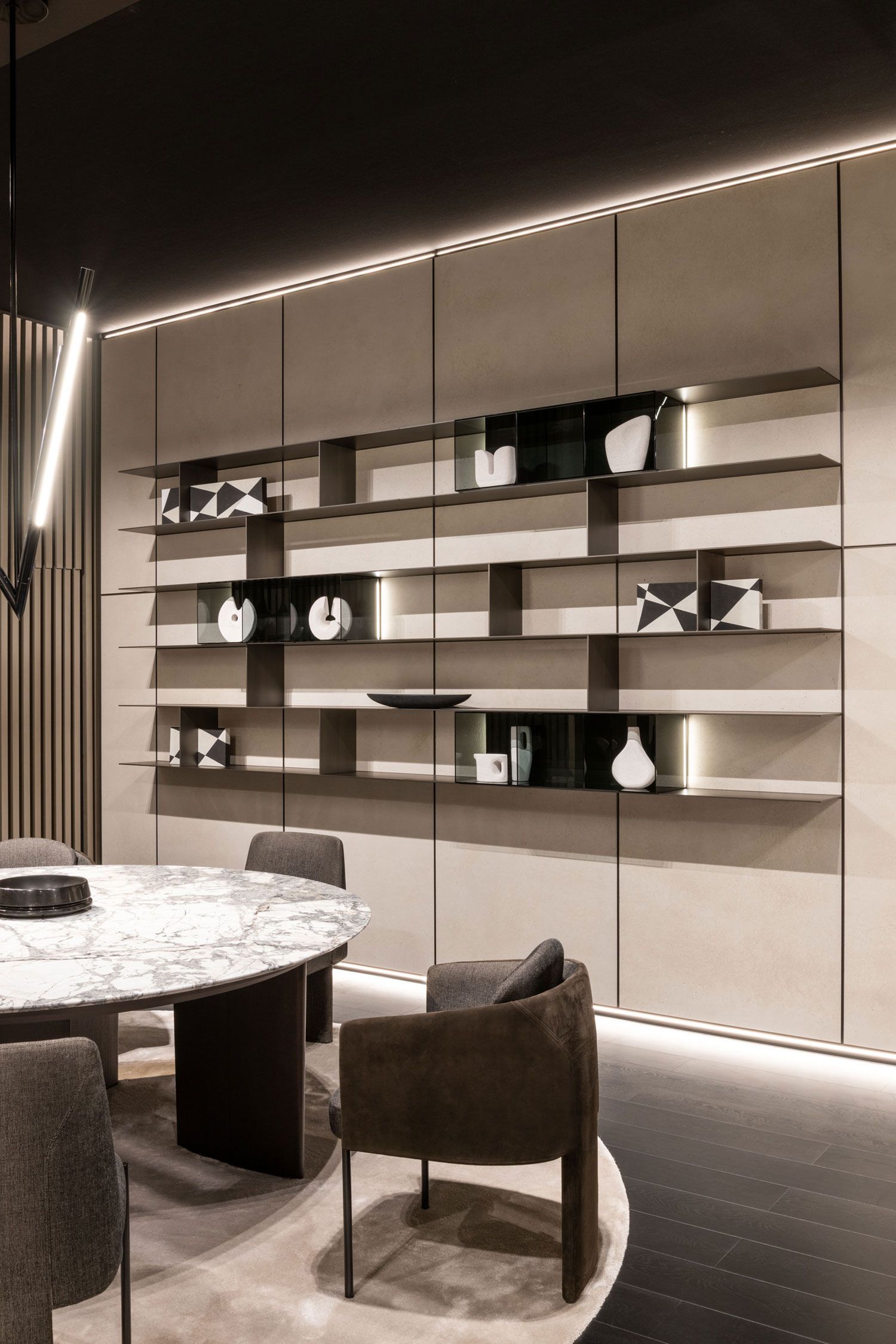 Модульная стена установленная оборудованная стена MisuraEmme PUZZLE ARCH-00071394 - Вид №1