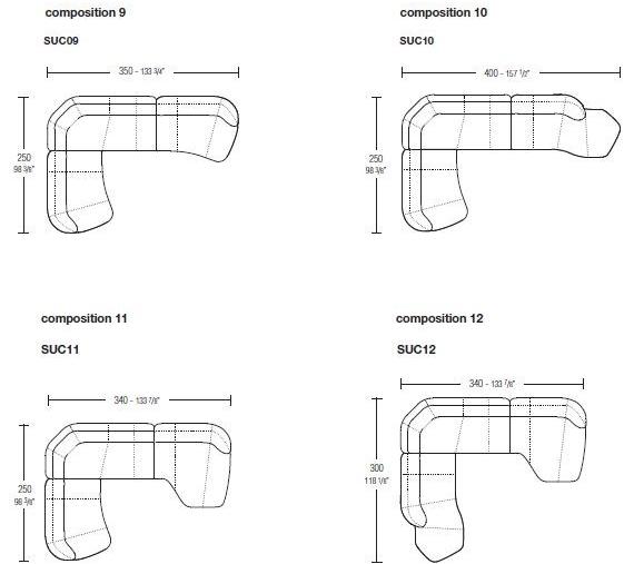 Molteni & C. Модульный угловой диван из ткани Surf sun-id-1426927 - Вид №8