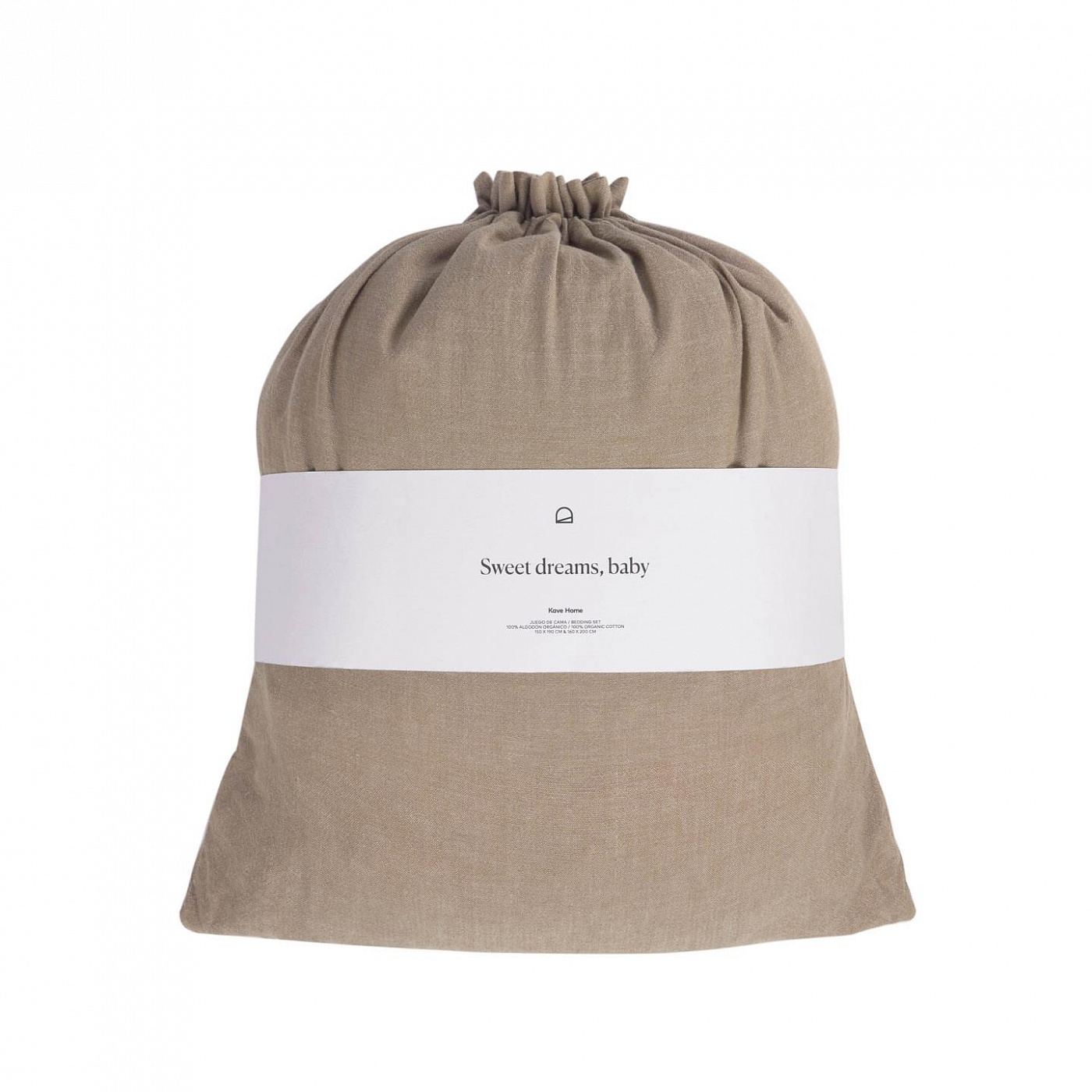 108850 Dileta duvet cover, sheet & pillowcase set in brown GOTS-certified cotton 145 x 190 cm La Forma  - Вид №3