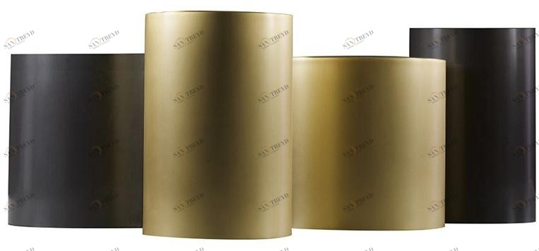 Promemoria Низкий круглый журнальный столик из бронзы для гостиной sun-id-1429217