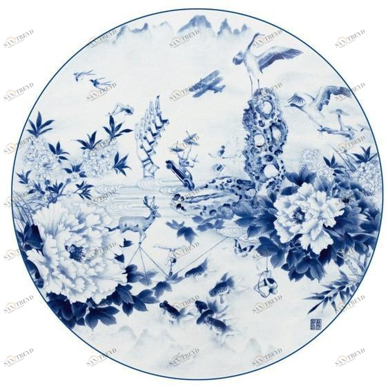 Mineheart Ковер из полиамида круглый Peony play sun-id-1373046