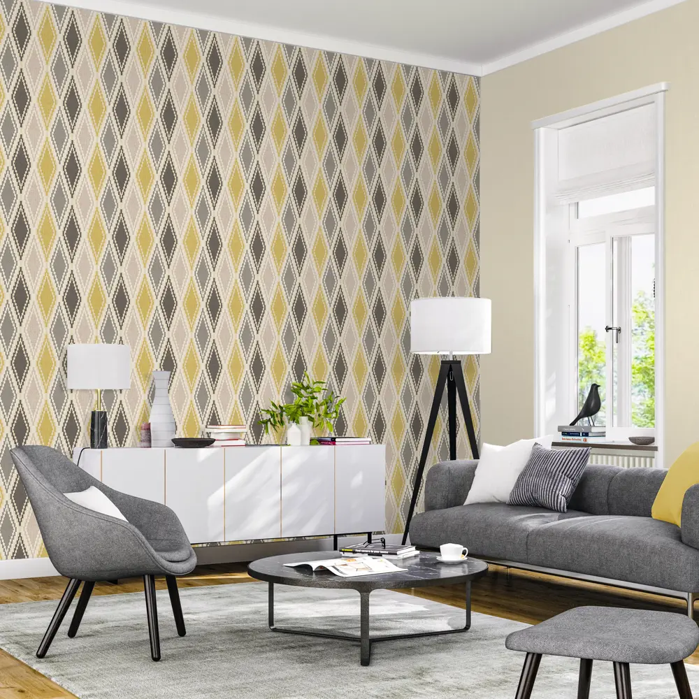 Обои флизелиновые Rasch Tendencia бежевые 1.06 м RA960778 STLM-2112839 - Вид №4