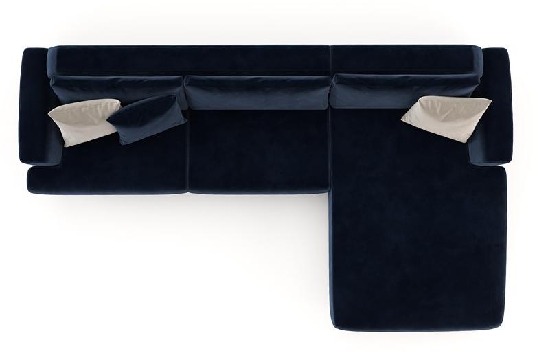 Domkapa Бархатный диван с шезлонгом  Dki9.1  - Вид №3