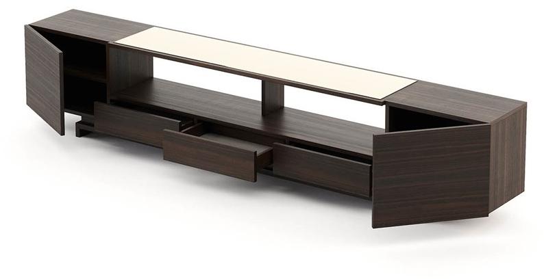 Laskasas Низкая деревянная тумба под ТВ с ящиками sun-id-1443041 - Вид №1