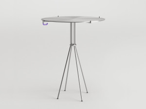 Круглый стальной журнальный столик