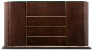 Stylish Club Комод из шпонированной древесины с ящиками и встроенной подсветкой Voilier Scf.v14
