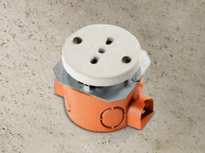 Керамическая одиночная электрическая розетка