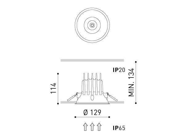 Алюминиевый круглый утопленный прожектор Arkoslight Shot Light ARCH-00100056 - Вид №7
