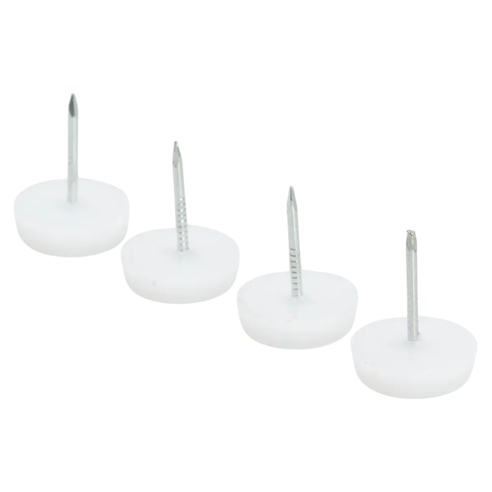 Подпятник на гвозде Tech-Krep круглый 20x14 мм пластик цвет белый 4 шт Santreyd STLM-2055370