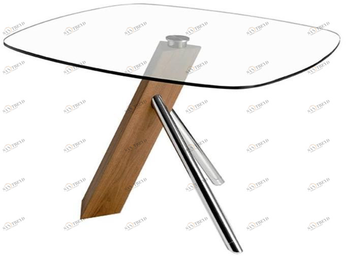 Angel Cerdá Квадратный стол для гостиной из дерева и стекла Urban deco 1035 Angel Cerda