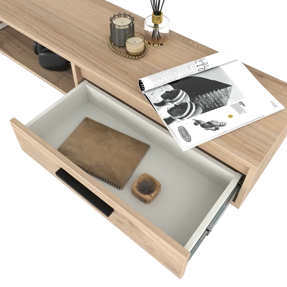 Тумба под телевизор Лион 150x20x30 см ЛДСП цвет дуб комано Santreyd STLM-2133992 - Вид №10