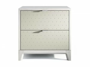 Тумбочка прикроватная беленый дуб с рисунком Case THE IDEA  210302 Белый