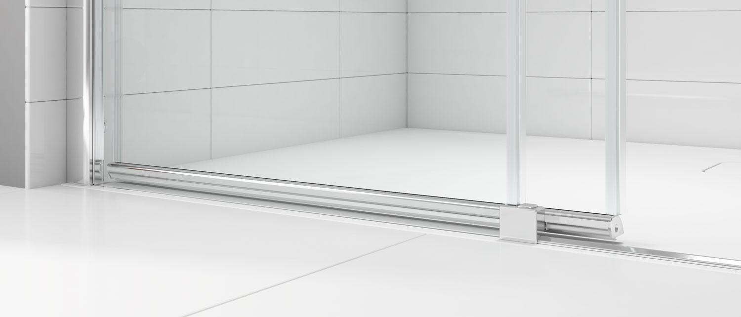 Торцевая панель для монтажа с дверью A0307D0 Merlyn Ionic Хромированный  - Вид №3