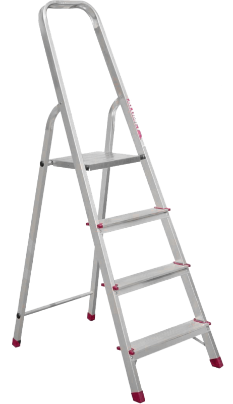 Стремянка стальная оцинкованная 4 ст ALUMET ZZ 404