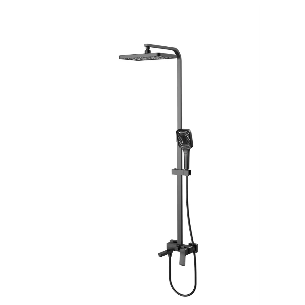 89398725 Душевая система Iddis Brent BREBL3Fi06 со смесителем 1 режим цвет черный STLM-1578399 - Вид №1