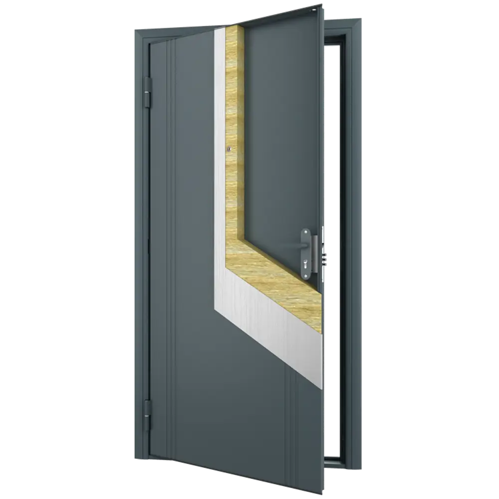 Дверь входная металлическая Эко 98x205 см левая антрацит DOORHAN STLM-2062114 - Вид №8