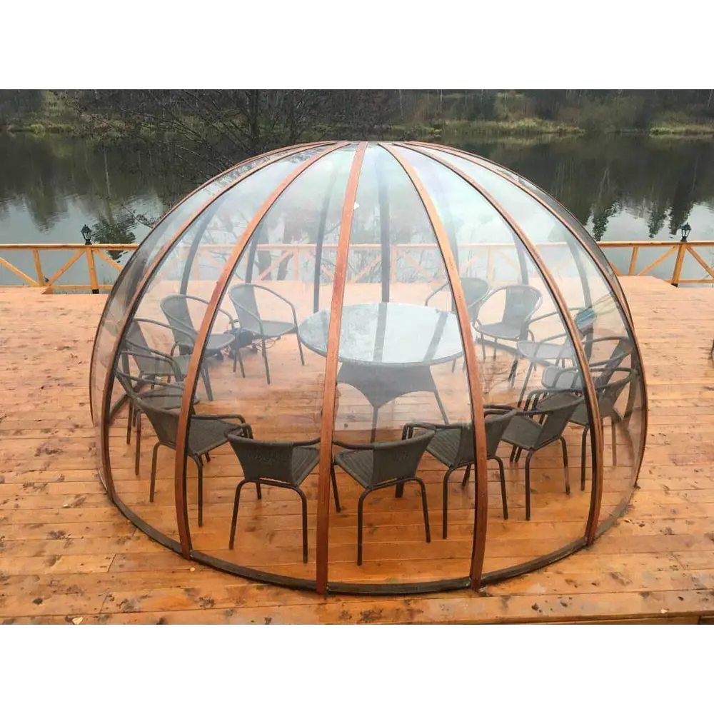 Беседка с крышей и перголой АСК-ПБ-6 цвет коричневый Santreyd STLM-2031920