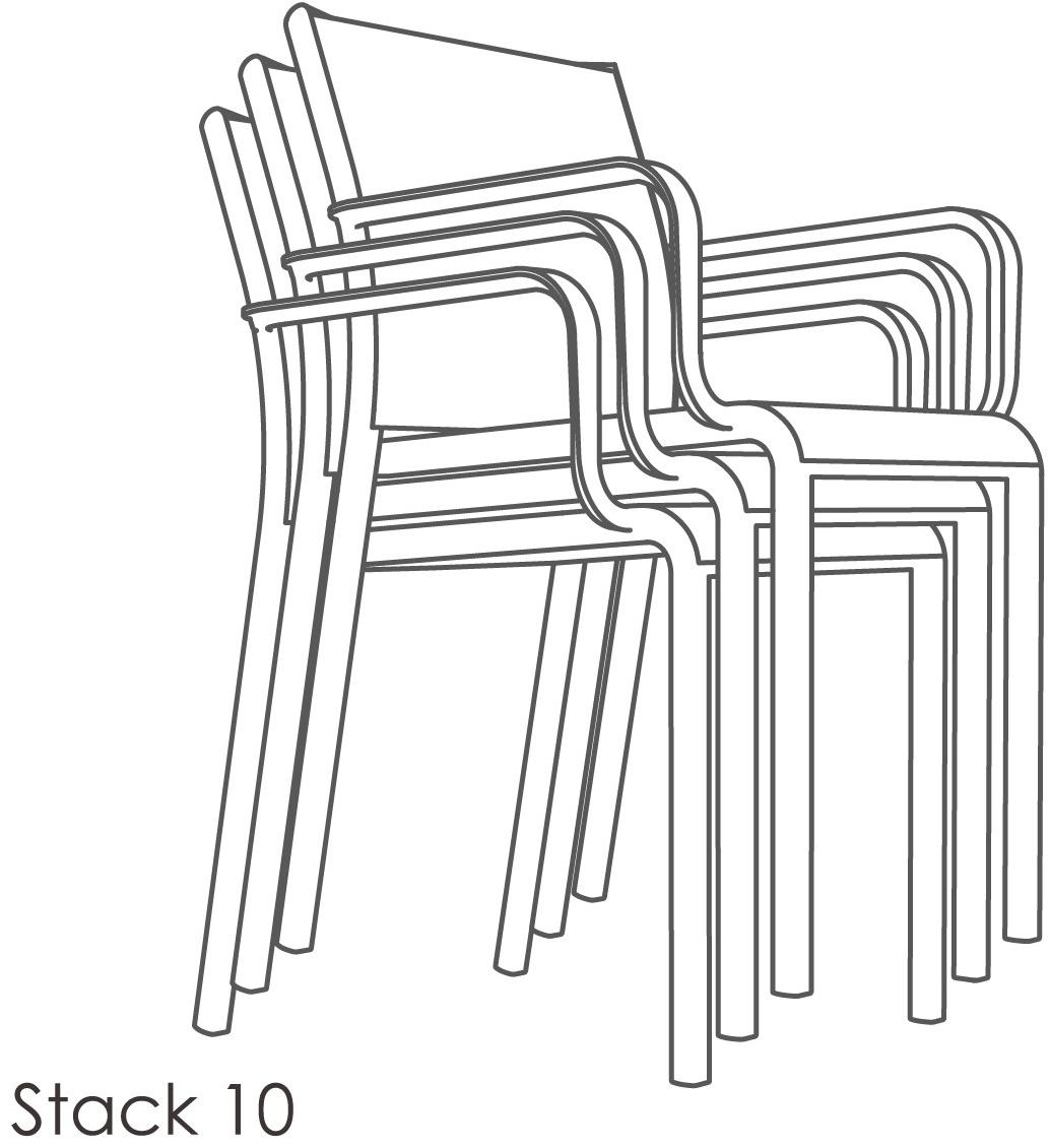 Ezpeleta Штабелируемый садовый стул из алюминия и phifertex®  Mn-lan00  - Вид №6