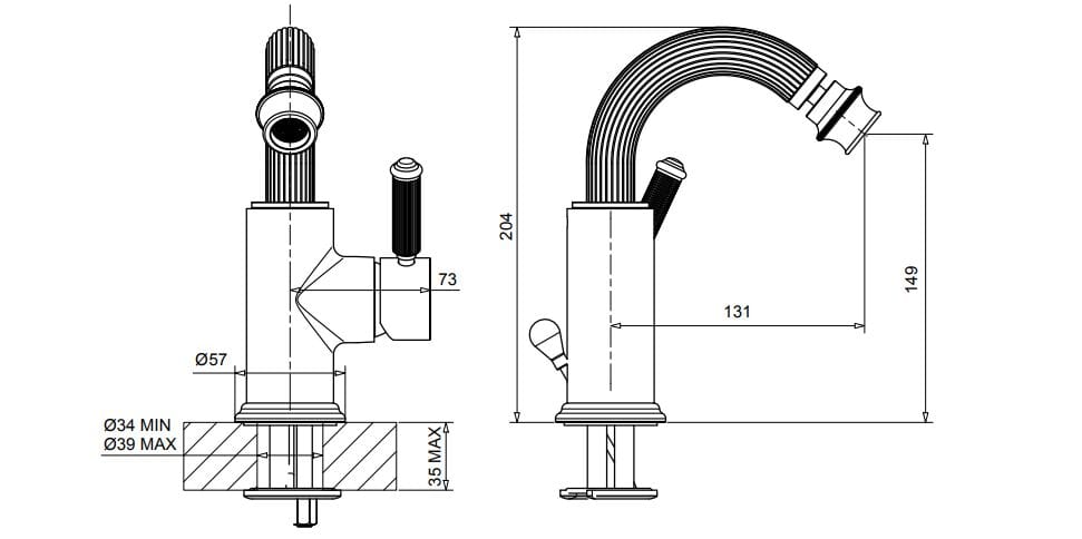 Смеситель для биде с одной ручкой Gaia Mobili Complements ARCH-00063539 - Вид №2