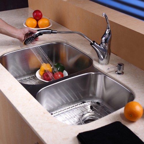 KBU24-KPF2210ORB-KSD30ORB Накладная раковина на столешницу  прямоугольная Krausru  - Вид №9