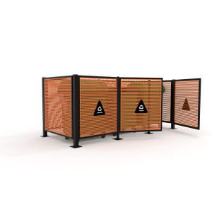 14365 Астарио City 01 без крыши с воротами, контейнерная площадка деревянная LAB.Space