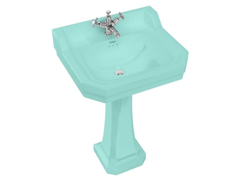 Прямоугольный умывальник из стекла на колонне Burlington На заказ ARCH-00055802 - Вид №5