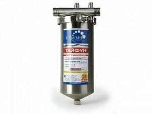 Гейзер Тайфун 10ВВ 1"корпус нерж. сталь с хомутом, Арагон 3, скоба