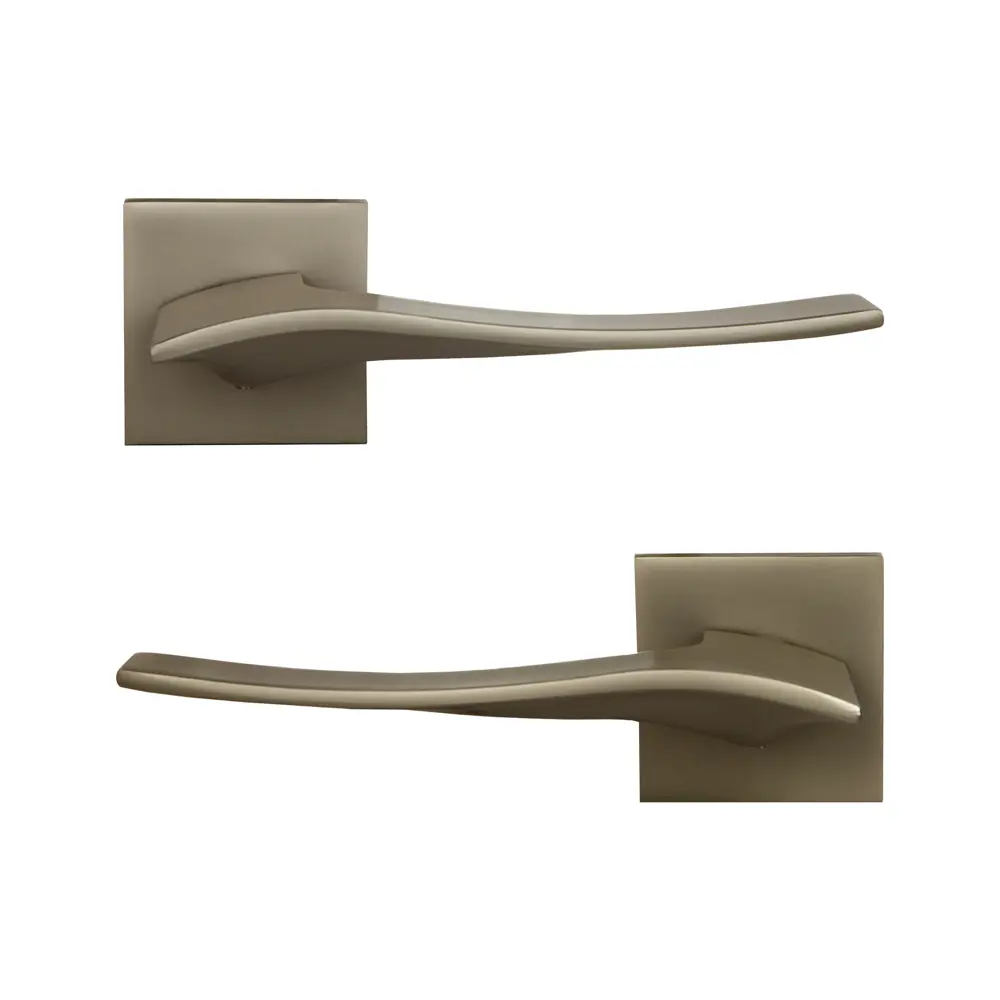 Дверная ручка на розетке KREAFORTA Орон без запирания цвет никель STLM-2091830 - Вид №1