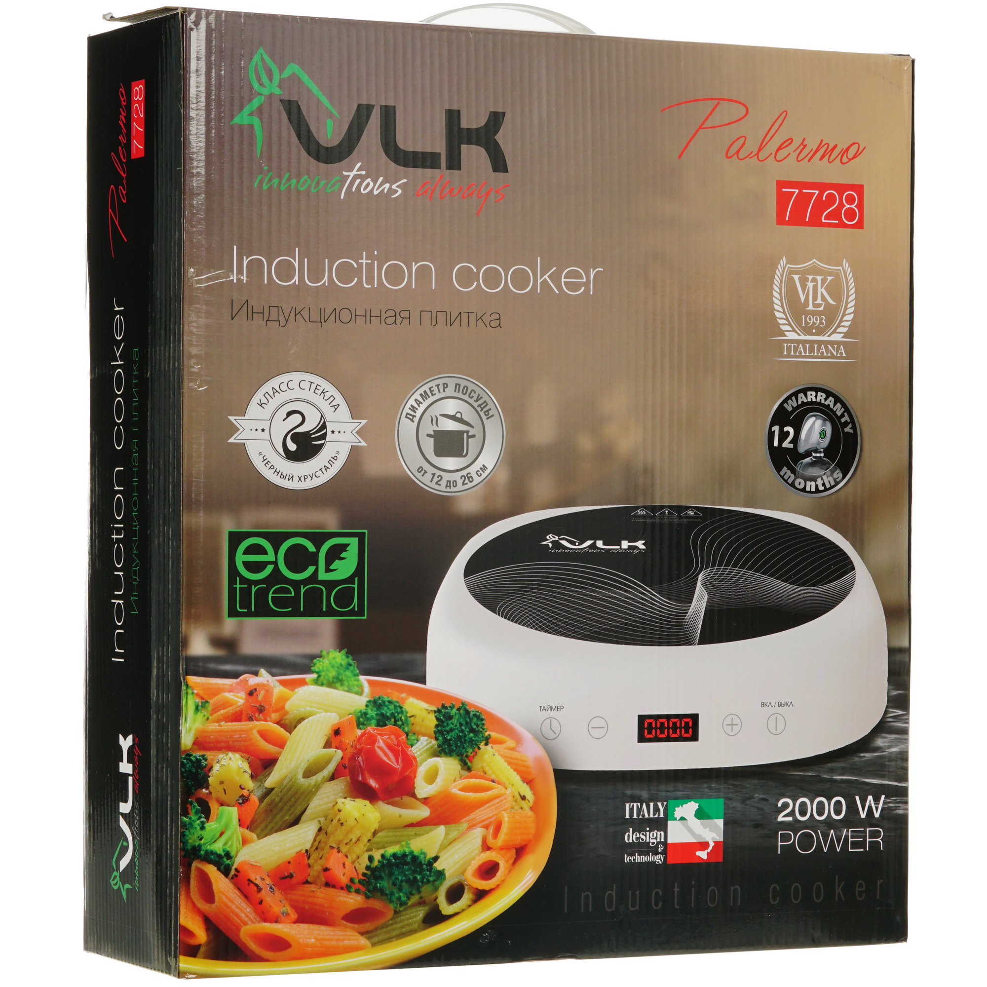 5334250 Плита компактная электрическая VLK Palermo 7728 белый STDN-0140467 - Вид №4