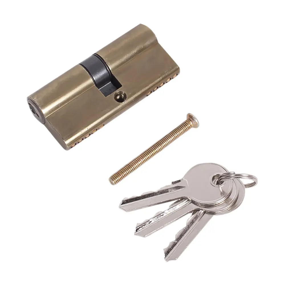 Цилиндр E AL 70, 35x35 мм, ключ/ключ, цвет бронза ФАБРИКА ЗАМКОВ STLM-2065346 - Вид №1