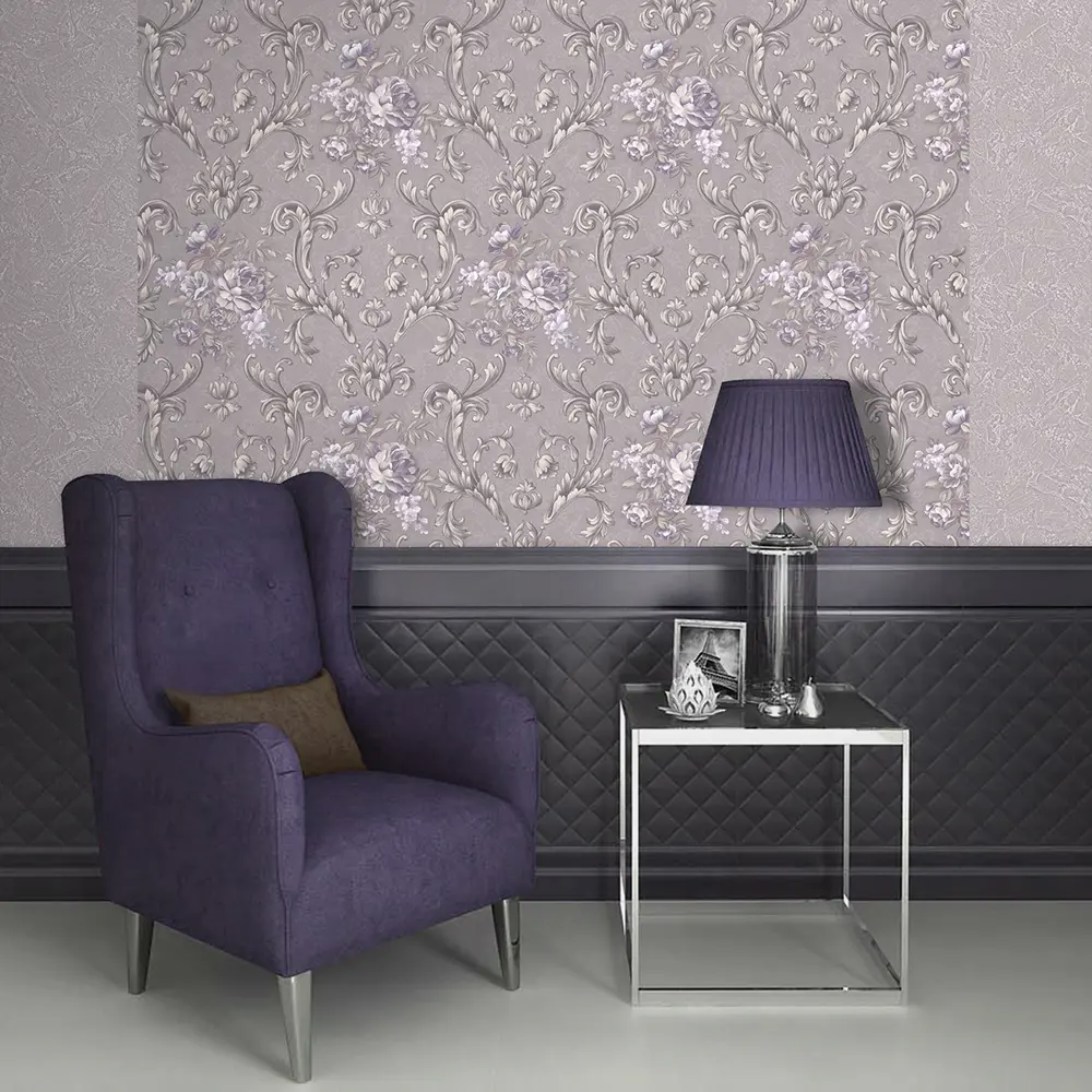 Обои флизелиновые Erismann Elegance серые 1.06 м 3499-6 82136409 STLM-2051296 - Вид №2