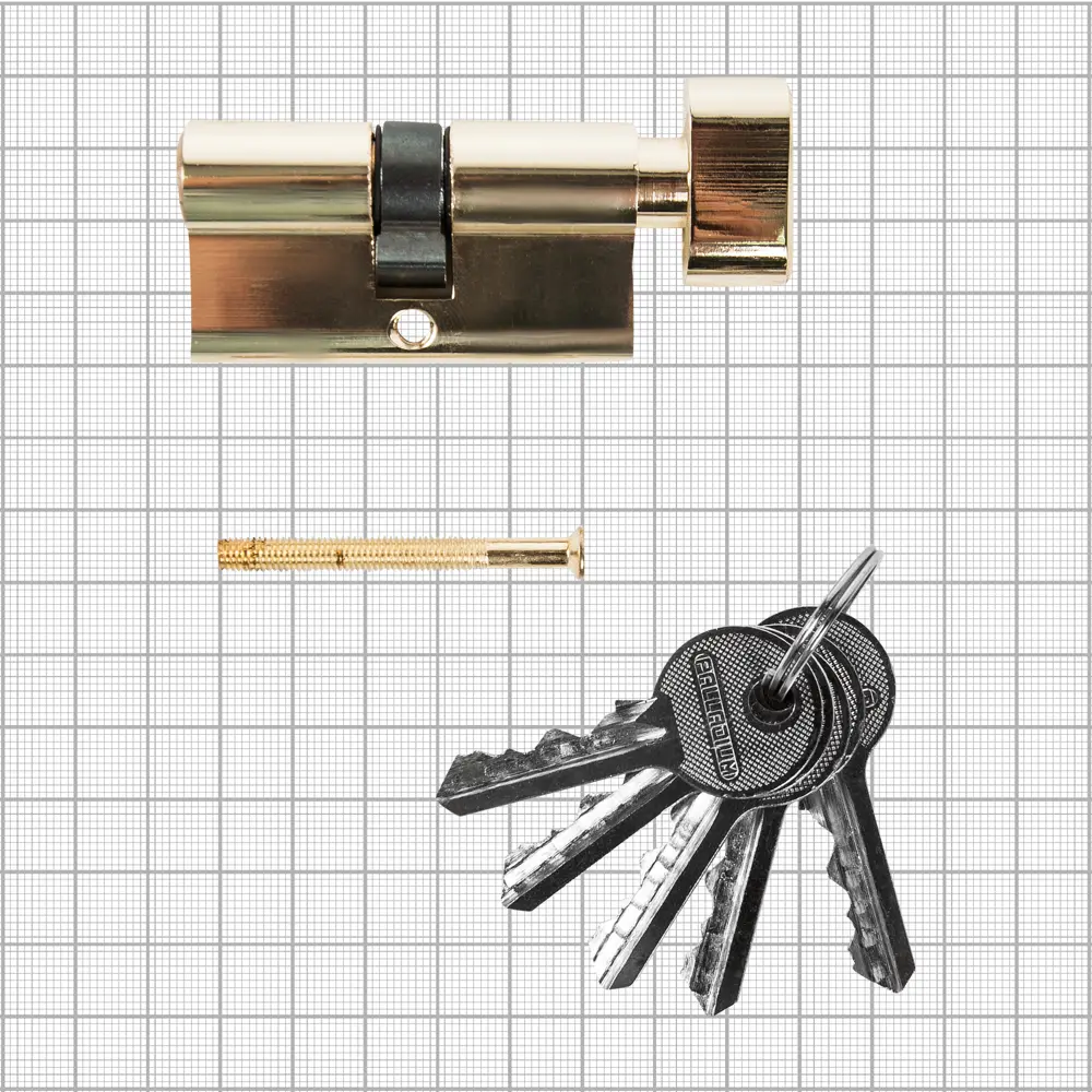 Цилиндр под английский ключ Al 60 ключ-вертушка, золото PALLADIUM STLM-2133142 - Вид №2