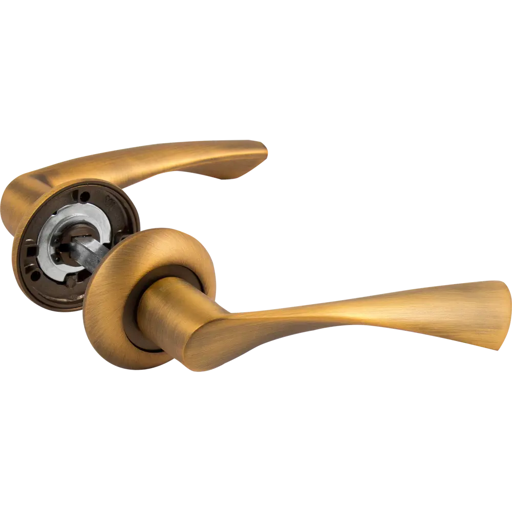 Комплект дверных ручек с запиранием SET72/Z PRIMA RM/HD CF-17 кофе FUARO STLM-2030368 - Вид №1