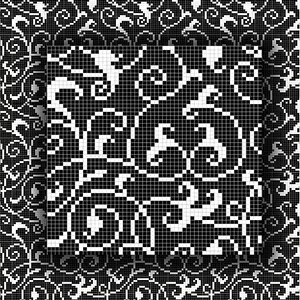 МОЗАИКА ИЗ СТЕКЛА MZ-01 BLACK ALMA ПАННО 15