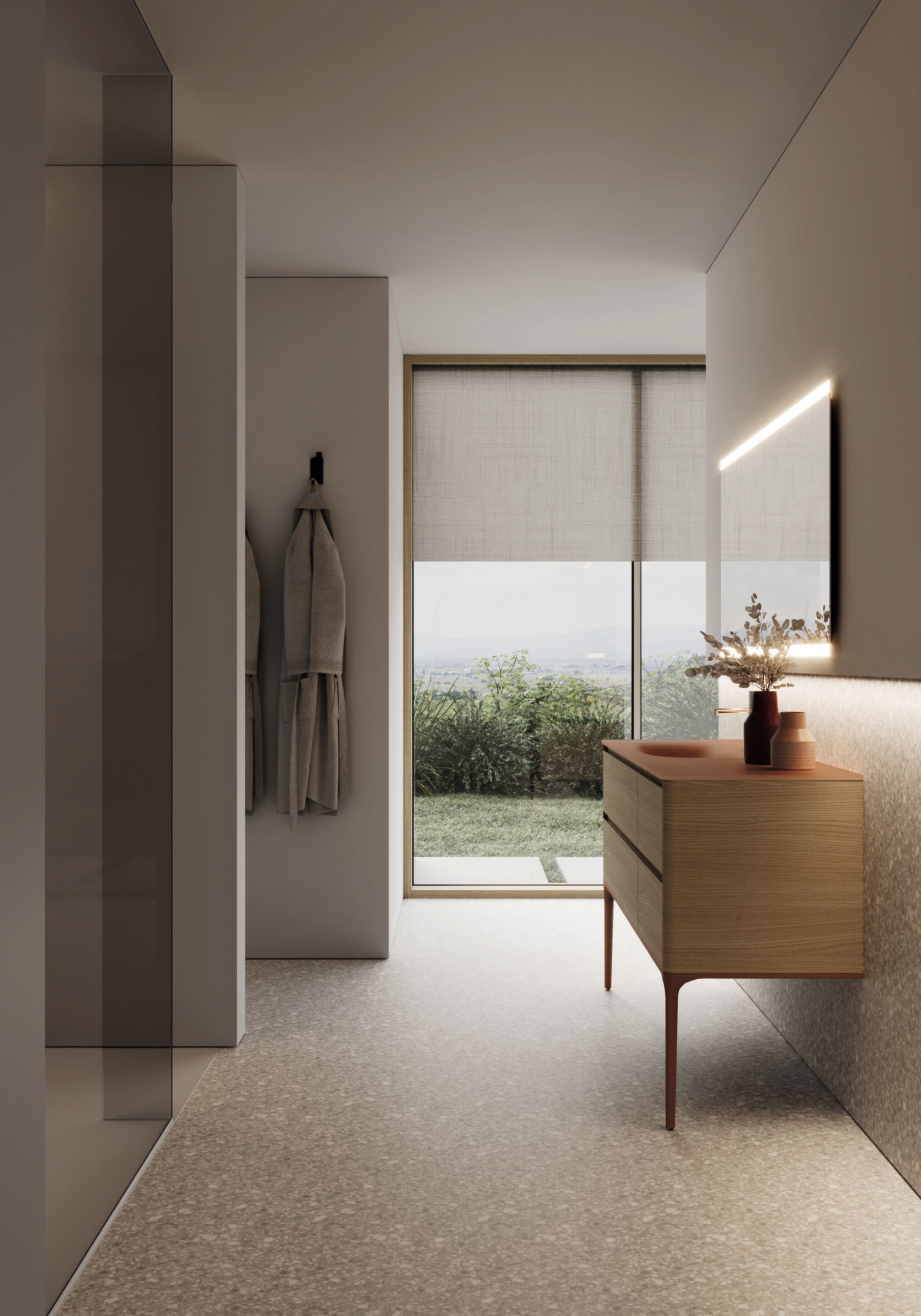 Напольный умывальник с зеркалом Ideagroup Seventy Form ARCH-00078560 - Вид №1