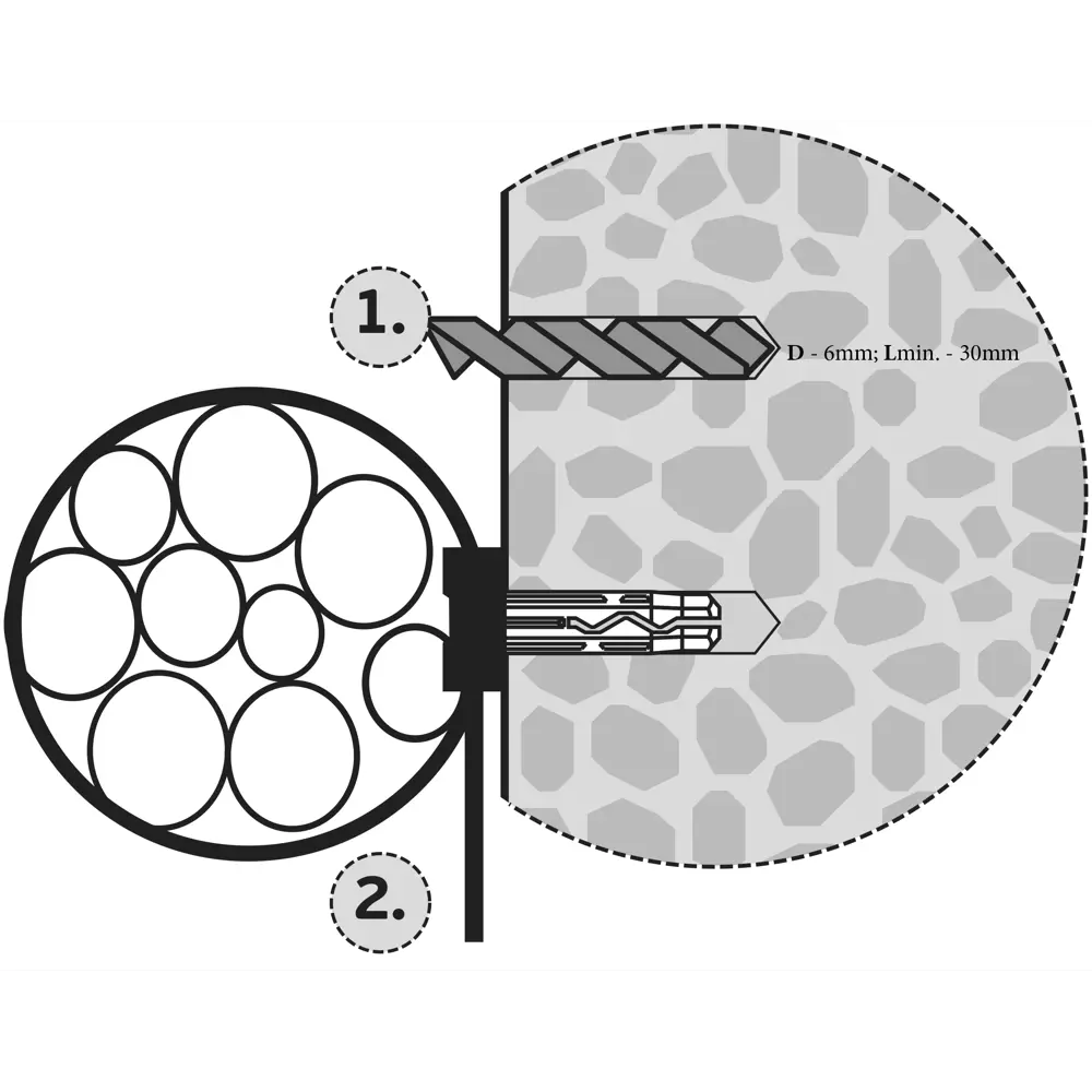 Хомут для труб и кабелей 32-63 мм цвет белый, 10 шт ЕВРОПАРТНЕР STLM-2070046 - Вид №5