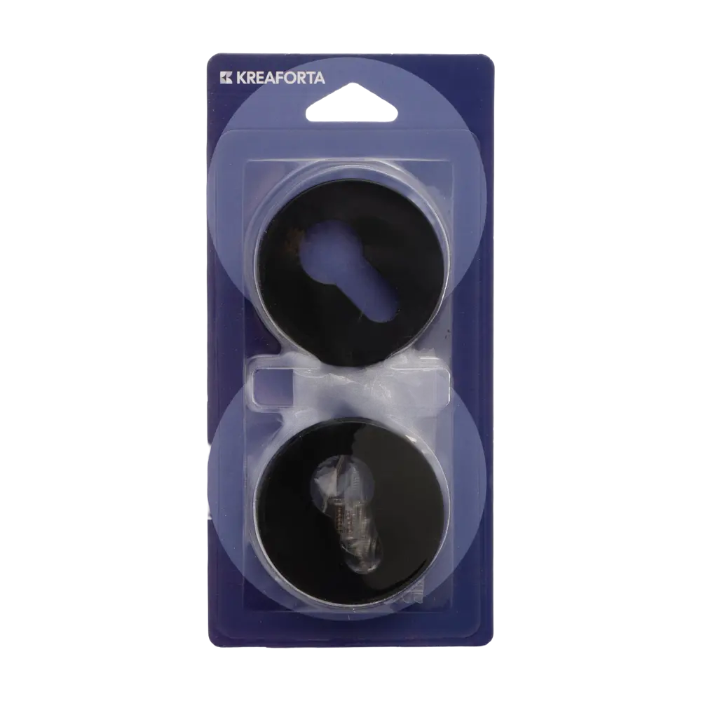 Накладка на замочную скважину KREAFORTA SC-R2 51.6 мм цвет черный STLM-2121610 - Вид №2