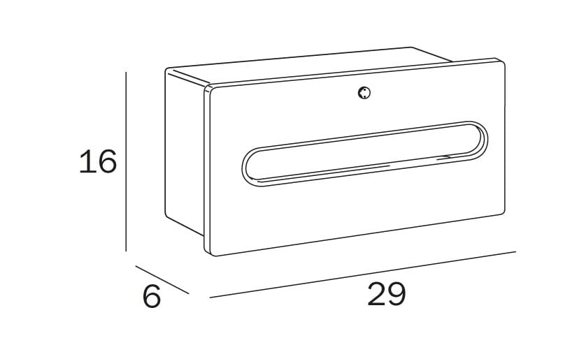 Металлическая настенная гостиничная дверь kleenex INDA® HOTELLERIE ARCH-00076798 - Вид №2