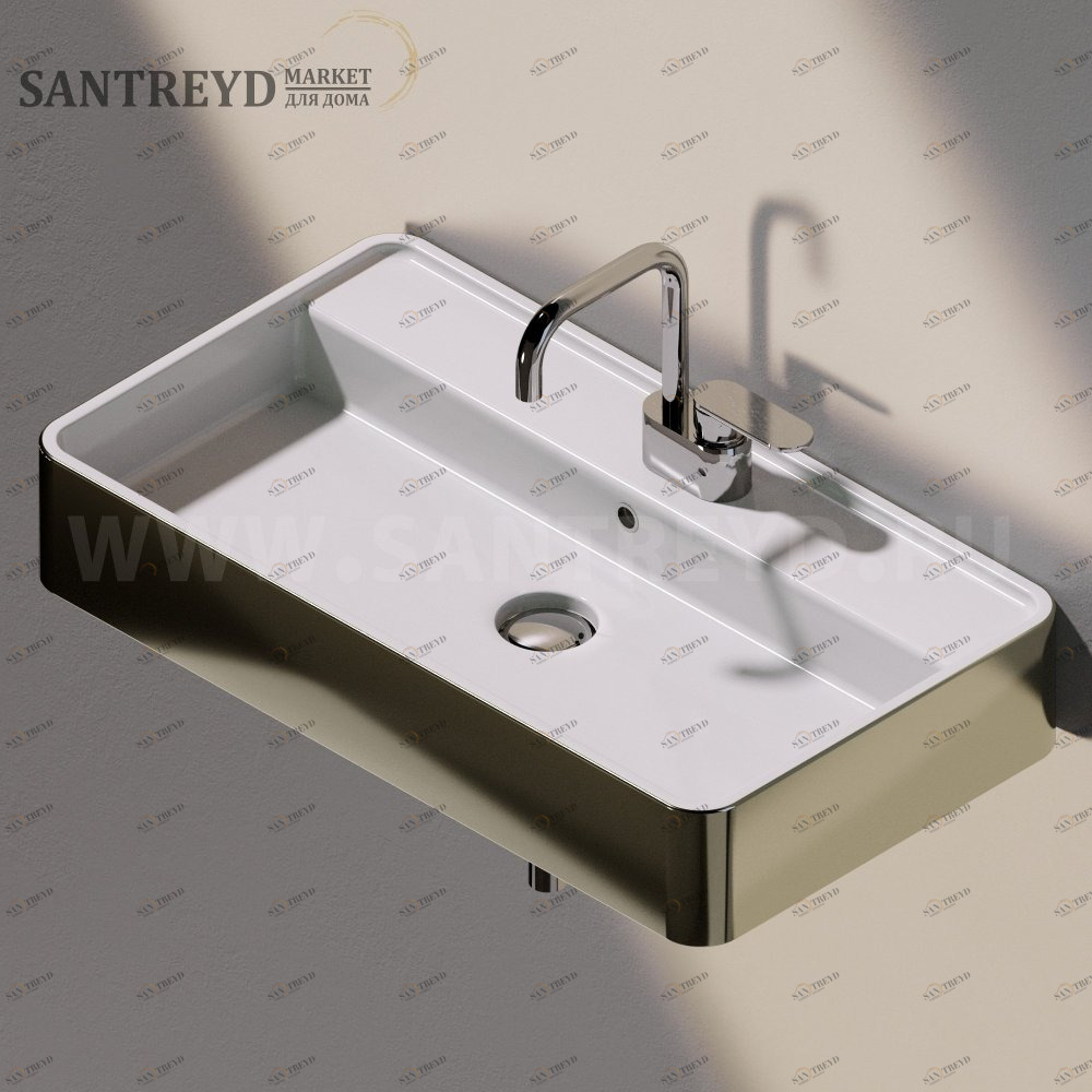 MW75SPLATINUM Подвесная раковина настенная прямоугольная Ceramica Flaminia Miniwash