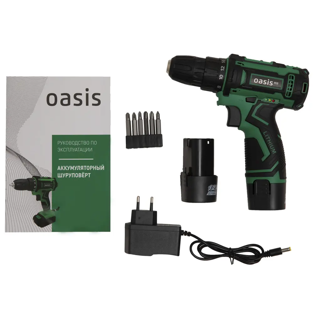 Аккумуляторный шуруповерт Oasis Eco ASB-12S с двойной батареей 89372824 STLM-0840715 - Вид №1