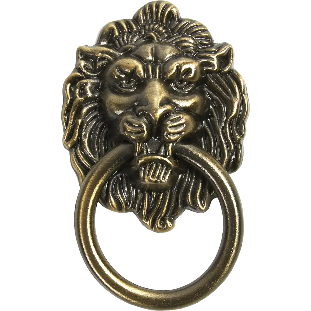 Мебельная ручка-кнопка Lion бронза 50 мм ЛЕВША STLM-2186622 - Вид №2