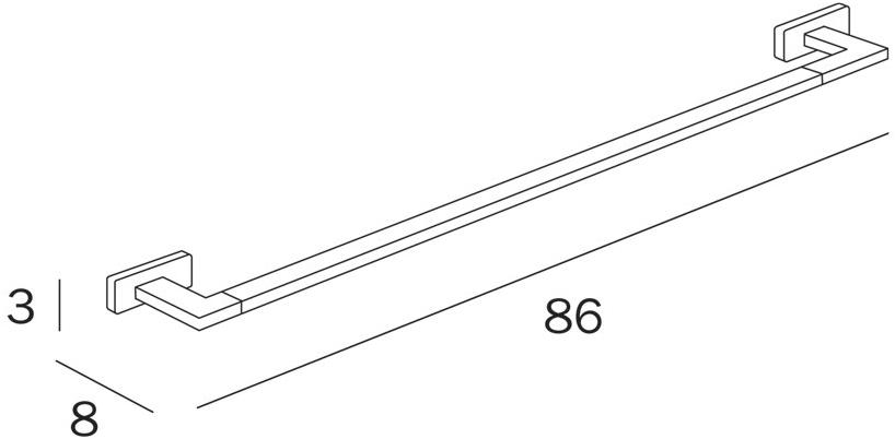 INDA® Вешалка для полотенец из хромированной латуни Lea A1818a/b/c/d - Вид №8